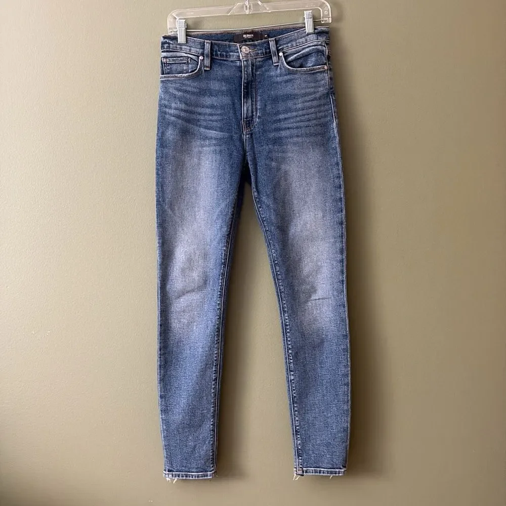 Hudson Jeans Barbara Super Skinny Denim Stretchy Jeans In Adored Wash Sz 28